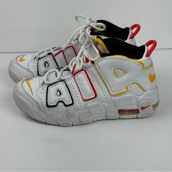 Nike Air More Uptempo Rayguns White/Orange Yellow DD9286-100 Kids Youth Size 3Y - Picture 5 of 10